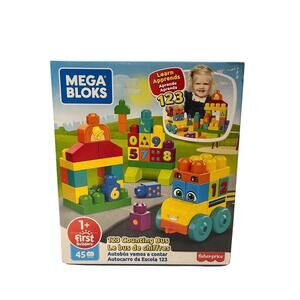 Mega Bloks Building Basics 123 Counting Bus FBM80 (Box Damaged)